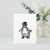 Weihnachten-Penguin Feiertagspostkarte (Stehend Vorderseite)