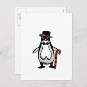 Weihnachten-Penguin Feiertagspostkarte (Vorne/Hinten)