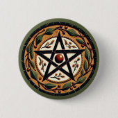 Weihnachten Pentagramm Button (Vorderseite)