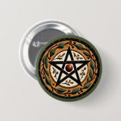 Weihnachten Pentagramm Button (Vorne & Hinten)