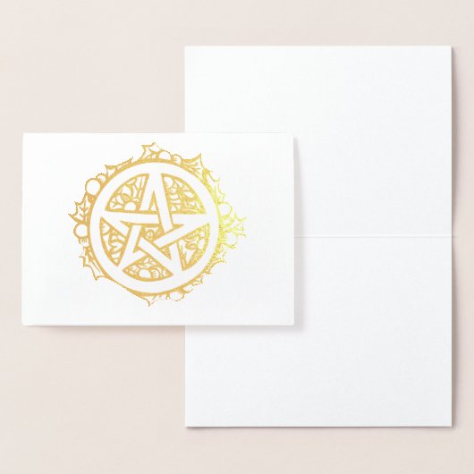 Weihnachten Pentagramm Merry Weihnachten Segnungen Folienkarte (Anzeige)