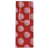 Weihnachten Peppermint Candy Festivals Weinbeutel Geschenktüte Für Weinflaschen (Vorderseite)