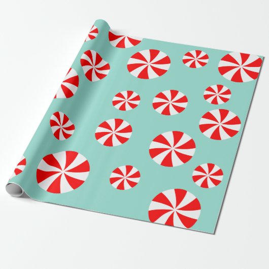 Weihnachten | Peppermint Candy Holiday Geschenkpapier (Ungerollt)