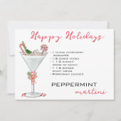 Weihnachten Peppermint Martini Cocktail Rezept (Vorderseite)