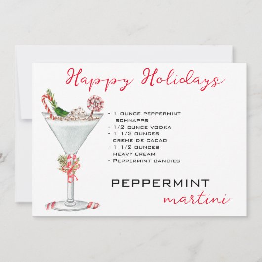 Weihnachten Peppermint Martini Cocktail Rezept (Vorderseite)