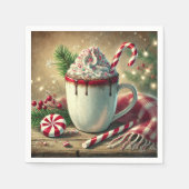 Weihnachten Peppermint Mocha Tasse Entdeckungsreis Serviette (Vorderseite)