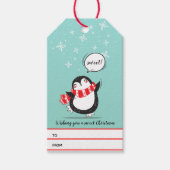 Weihnachten | Peppermint Penguin Holiday Geschenkanhänger (Vorderseite)