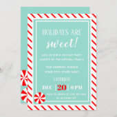 Weihnachten | Peppermint Weihnachts-Party Einladung (Vorne/Hinten)