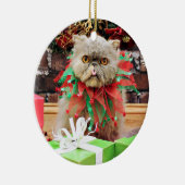 Weihnachten - persische Katze - Frannie Keramikornament (Rechts)