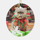 Weihnachten - persische Katze - Frannie Keramikornament (Links)