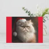 Weihnachten Persische Katze, Santa Cat T - Shirt (Stehend Vorderseite)