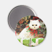 Weihnachten - Persische Katze - Toby Magnet (Vorderseite/Rückseite)