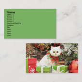 Weihnachten - persische Katze - Toby Visitenkarte (Vorne/Hinten)