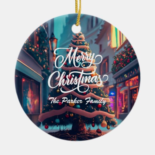 Weihnachten personalisieren keramik ornament (Vorne)