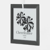 Weihnachten Personalisiert Cheer Poms Glass Orname Ornament Aus Glas (Vorderseite links)