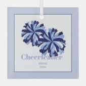 Weihnachten Personalisiert Cheer Poms Glass Orname Ornament Aus Glas (Vorderseite)