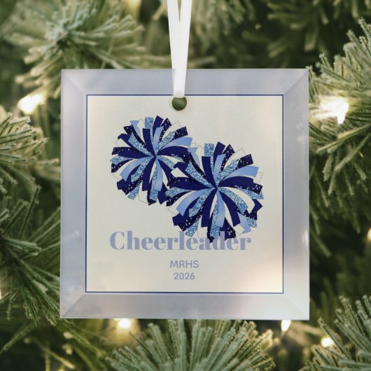 Weihnachten Personalisiert Cheer Poms Glass Orname Ornament Aus Glas (Insitu)