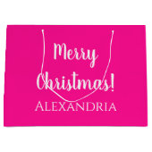 Weihnachten Personalisiert Frohe Weihnachten Heiße Große Geschenktüte (Vorderseite)