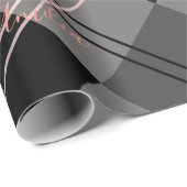 Weihnachten Personalisiert Kariert Grau Pink Geschenkpapier (Rolleneckpunkt)