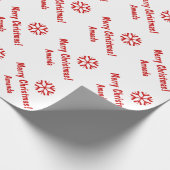 Weihnachten | Personalisiert mit Name Geschenkpapier (Ecke)