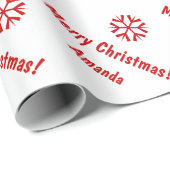 Weihnachten | Personalisiert mit Name Geschenkpapier (Rolleneckpunkt)
