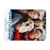 Weihnachten Personalisiert Modernes Foto Magnet (Horizontal)