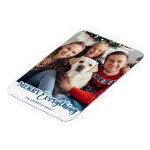 Weihnachten Personalisiert Modernes Foto Magnet (Linke Seite)