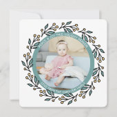 Weihnachten Personalisiert Modernes Kranz-Foto (Vorderseite)