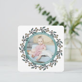 Weihnachten Personalisiert Modernes Kranz-Foto (Stehend Vorderseite)