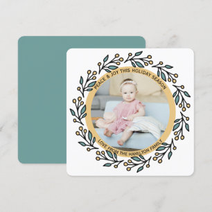 Weihnachten Personalisiert Modernes Kranz-Foto