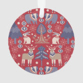 Weihnachten Personalisiert skandinavisch Ornament (Rückseite)