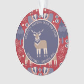 Weihnachten Personalisiert skandinavisch Ornament (Vorderseite)