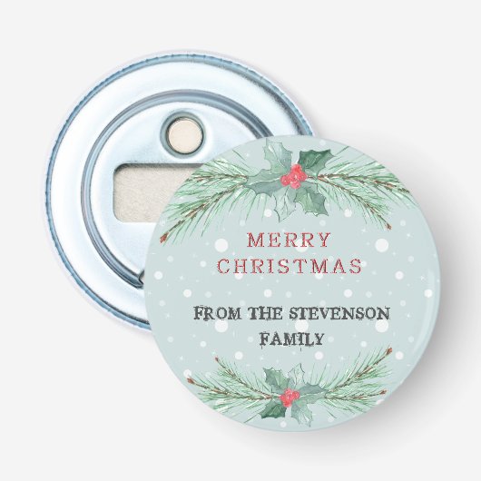 Weihnachten, Personalisiert, Spruce, Mistel Flaschenöffner (Vorderseite)