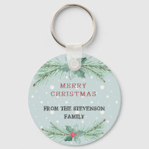 Weihnachten, Personalisiert, Spruce, Mistel Schlüsselanhänger