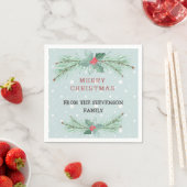 Weihnachten, Personalisiert, Spruce, Mistel Serviette (Beispiel)