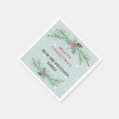 Weihnachten, Personalisiert, Spruce, Mistel Serviette (Ecke)