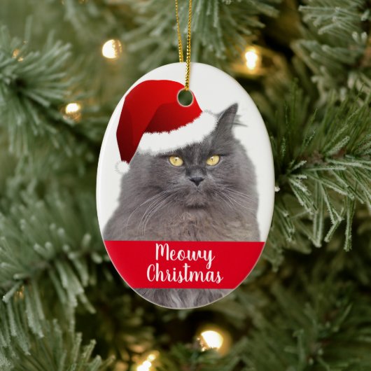 Weihnachten Personalisierte Hauskatze Keramik Ornament (Baum)