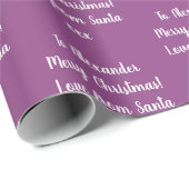 Weihnachten Personalisierte Liebe Von Santa Lila Geschenkpapier (Rolleneckpunkt)