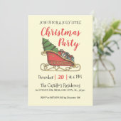 Weihnachten Personalisierte Party Einladung (Stehend Vorderseite)