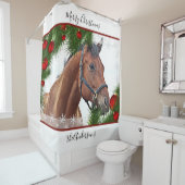 Weihnachten - Personalisierte Reittiere Duschvorhang (Beispiel)