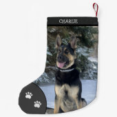 Weihnachten Personalisierten Haustier Hund Foto Sc Kleiner Weihnachtsstrumpf (Rückseite)
