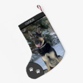 Weihnachten Personalisierten Haustier Hund Foto Sc Kleiner Weihnachtsstrumpf (Rückseite (Hängend))