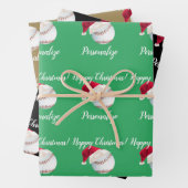 Weihnachten Personalisierter Baseball Sport Weihna Geschenkpapier Set (Beispiel)