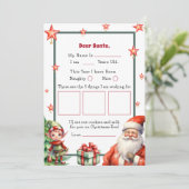 Weihnachten - Personalisierter Brief an den Weihna Einladung (Stehend Vorderseite)