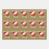 Weihnachten Personalisierter Cricket Ball     Sant Geschenkpapier Set (Vorderseite 2)