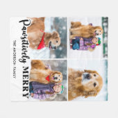Weihnachten Personalisierter Haustiere FotoCollage Fleecedecke (Vorderseite (Horizontal))
