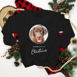 Weihnachten Personalisierter Hund Foto Urlaub Männ Sweatshirt