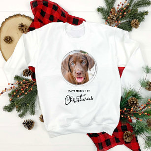 Weihnachten Personalisierter Hund Foto Urlaub Sweatshirt