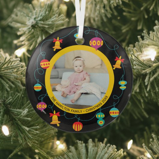 Weihnachten Personalisierter Spaß Modernes Kranz-F Ornament Aus Glas (InSitu)