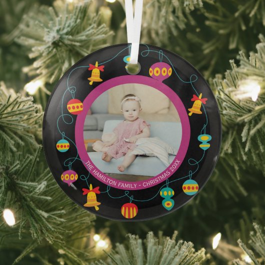 Weihnachten Personalisierter Spaß Modernes Kranz-F Ornament Aus Glas (InSitu)